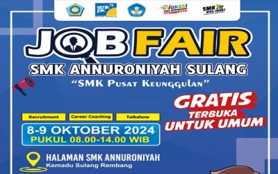 JOB FAIR SMK ASA (SMK Annuroniyah Sulang) tinggal menghitung hari